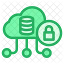 Cloud Datenbank Sperre Symbol