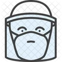 Transparent Maske Gesichtsschutz Icon