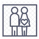 Schwangerschaft Ehemann Ehefrau Symbol