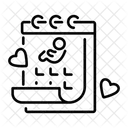 Schwangerschaftskalender Datum Zeitplan Symbol