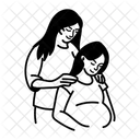 Schwangerschaftsmassage Entspannung Schwangerschaft Symbol