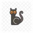 Schwarze Katze Katze Halloween Symbol