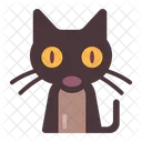 Schwarze Katze Katzchen Unheimlich Symbol