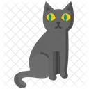 Schwarze Katze Katze Haustier Symbol