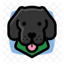 Schwarzer Hund Labrador Schwarz Symbol