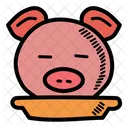 Schweinefleisch Kopf Essen Symbol