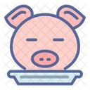 Schweinefleisch Kopf Essen Symbol