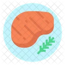 Schweinefleisch Rindfleisch Steak Symbol