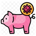 Schwein Ansteckung Symbol