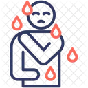 Schweiss Bewegung Hitze Symbol