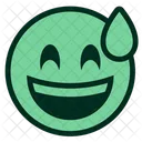 Smiley Aufgeregt Schweiss Symbol