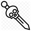 Schwert Schadel Symbol