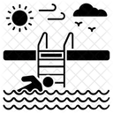 Schwimmbad Ubung Schwimmer Symbol