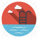 Schwimmen Pool Treppe Symbol