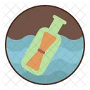 Schwimmende Flasche Wasserverschmutzung Wasser Symbol