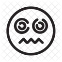 Schwindel Emoticon Gesicht Symbol