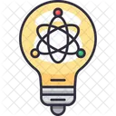 Science Idea Atom Bulb Molecular Icon
