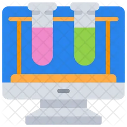 Scientific Computer Test Icon - Download in Flat Style