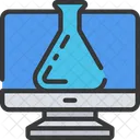 Scientific Computer Test Experiment Online Science Test Icon