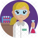 Scientist Lab Technician Female Icon