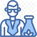 Scientist Biological Experiment Icon