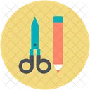 Scissor Cut Pencil Icon