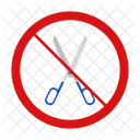 Scissor Cut Prohibit Scissor Ban Icon