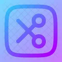 Scissor Rectangle  Icon