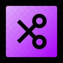 Scissor Rectangle Scissor Cut Icon