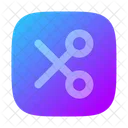 Scissor Rectangle Scissor Cut Icon