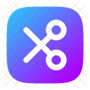 Scissor Rectangle Scissor Cut Icon