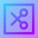 Scissor Rectangle Scissor Cut Icon