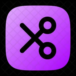 Scissor Rectangle  Icon