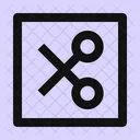 Scissor Rectangle Scissor Cut Icon