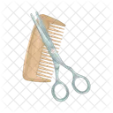 Scissors And Comb Hair Comb Icon