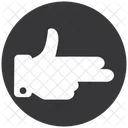Peacehand Scissors Hand Icon