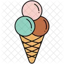 Scoops Of Ice Cream Creamy Summer Ice Cream Icon