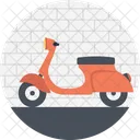 Vehicle Scooter Girl Icon