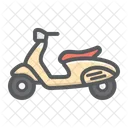 Scooter Motorcycle Delivery Icon