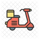 Scooter Delivery Motorcycle Icon