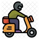 Scooter Food Delivery Motorcycle Icon