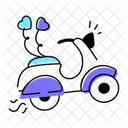 Scooter Matrimonial Vehiculo Nupcial Bicicleta Nupcial Icono