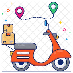 Scooter Delivery  Icon