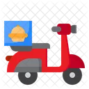 Motorcycle Delivery Food Icon
