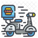 Scooter Delivery Food Delivery Scooter Icon