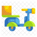 Scooter Delivery Motorcycle Packages Icon