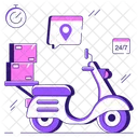 Scooter Delivery Logistic Delivery Bike Delivery Icon