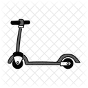 Ilustracion De Scooter Monocromatico Negro Scooter Motorizado Scooter Electrico Icono