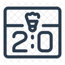 スコアボード、バドミントン、アイコン アイコン