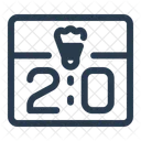 スコアボード、バドミントン、アイコン アイコン